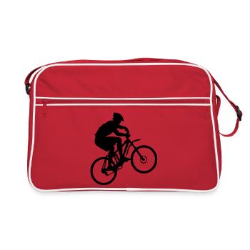 Biker - Retro Tasche - Rot/Weiß - Vorne