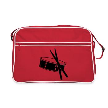 Un tambour et bâtons - Sac Retro - rouge/blanc - Devant