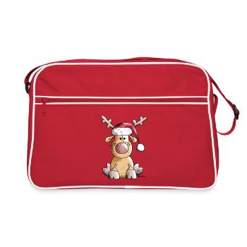 Renne Drôle de Noël - Sac Retro - rouge/blanc - Devant