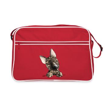 Chien de berger hollandais drôle I Comic - Sac Retro - rouge/blanc - Devant