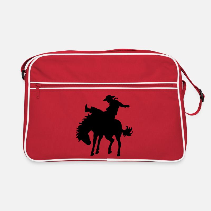 Design mit Cowboy und Pferd Retro Tasche
