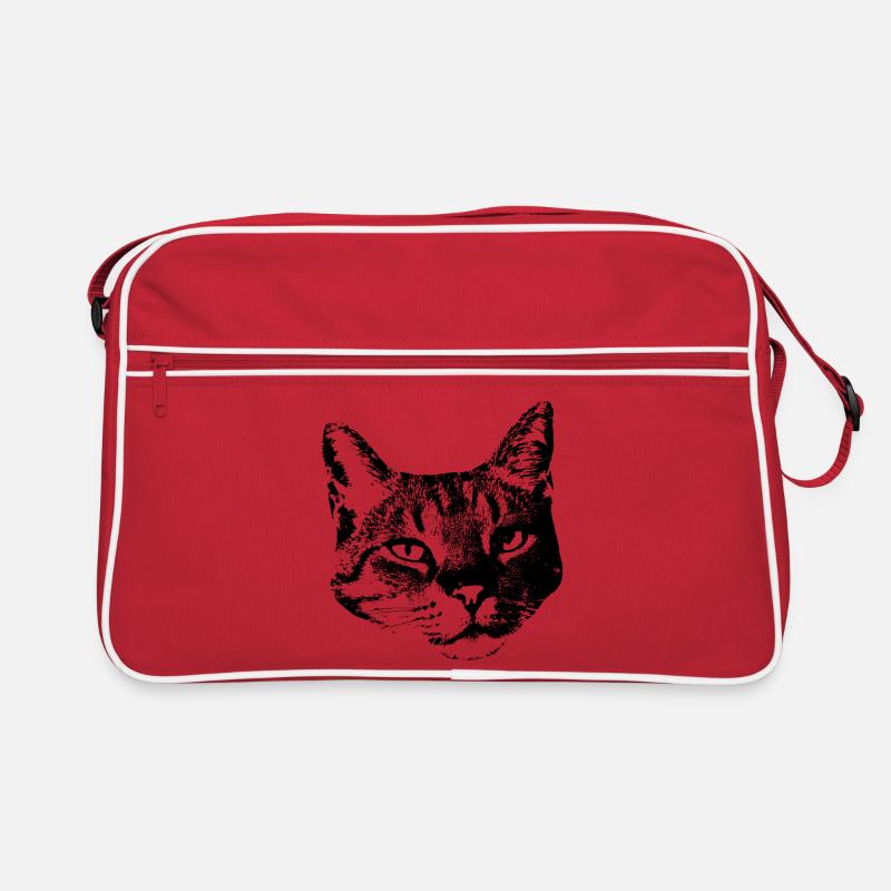 Katze Kätzchen Katzenshirt Geschenk Retro Tasche