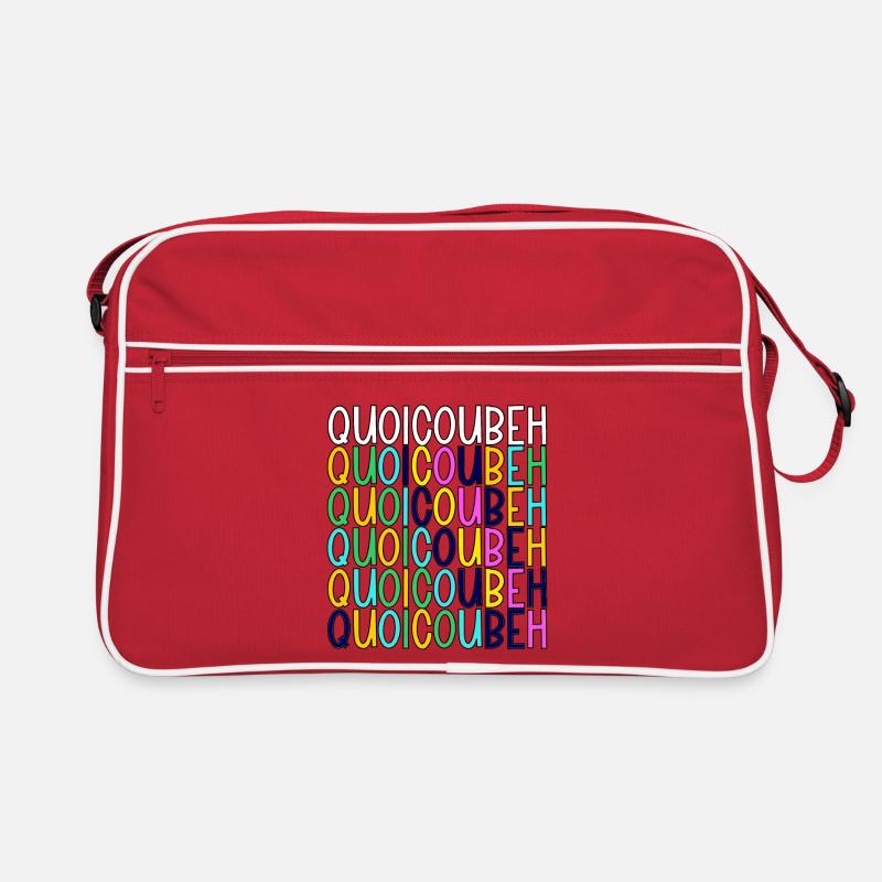 WhatCouBeH Rainbow Grid Retro Bag