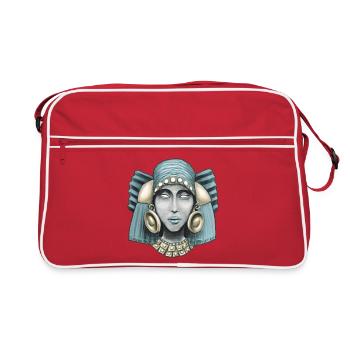 Déesse aztèque Chalchiuhtlicue couleur - Sac Retro - rouge/blanc - Devant
