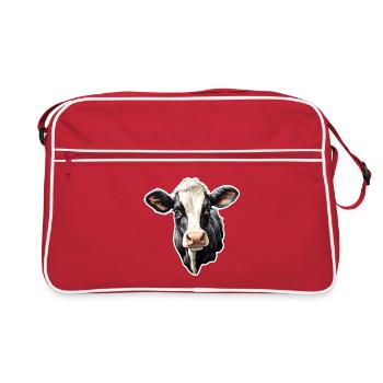 Fermier de cadeaux de la ferme noire et blanche Holst - Sac Retro - rouge/blanc - Devant