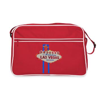 Las Vegas - Retro Tasche - Rot/Weiß - Vorne