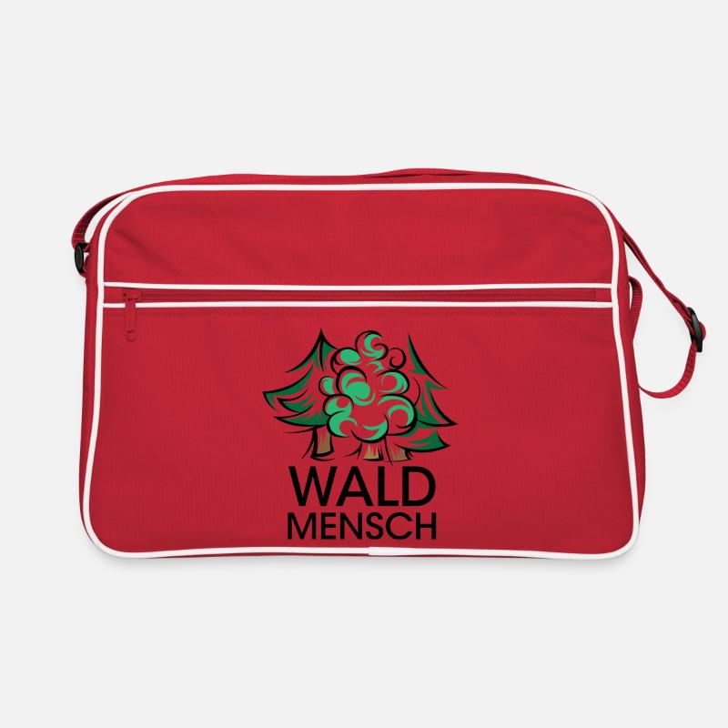 forest man trees logo forest forests logo icon icon Retro Bag
