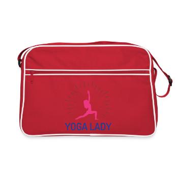 Fille de yoga - Sac Retro - rouge/blanc - Devant