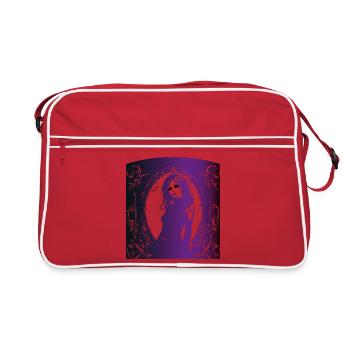 Fille fée gotique elfe dépressif brave pwr Halloween - Sac Retro - rouge/blanc - Devant