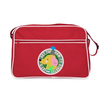Get the Paw-ty Started – Partyhund - Retro Tasche - Rot/Weiß - Vorne