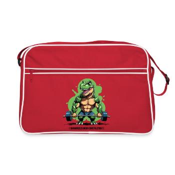 Dino muscles in development - Retro Bag - red/white - Front