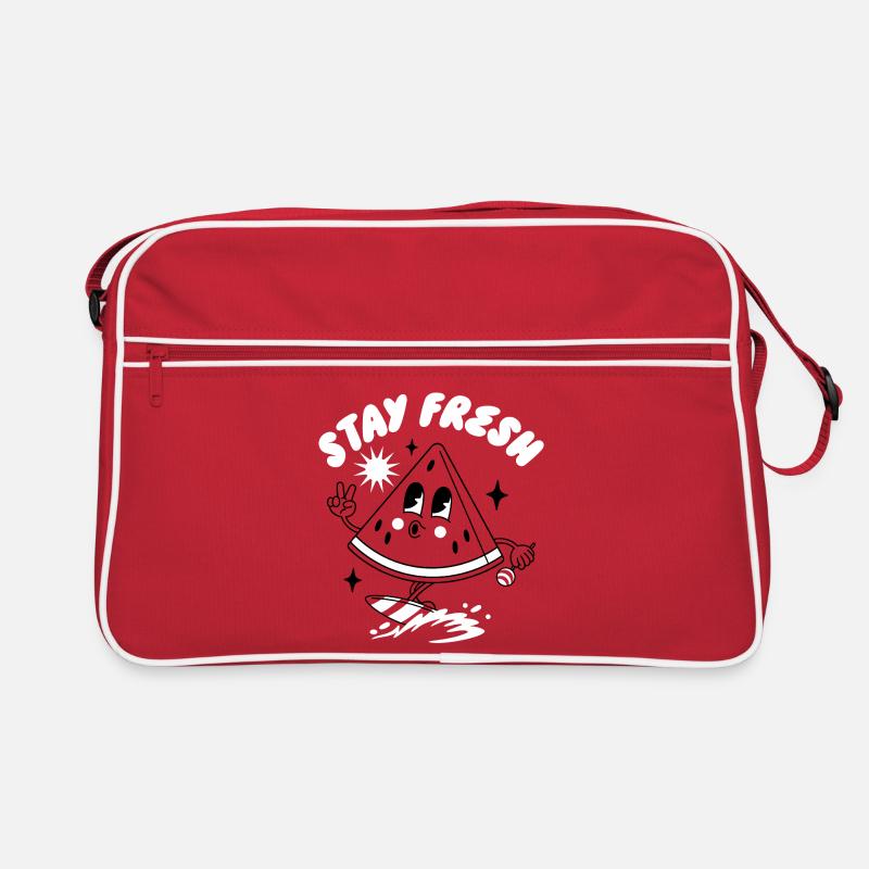 Verspieltes Lächeln und Surf-Motiv-Design Retro Tasche