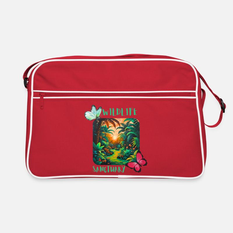 Naturschutzgebiet - Retro Tasche - Rot/Weiß