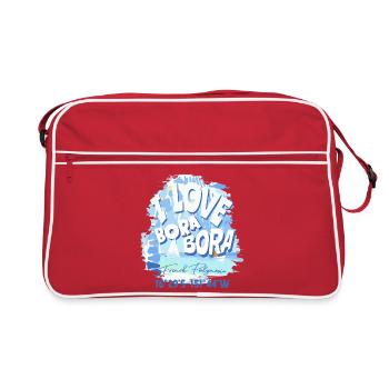 Design Nautique Bora Bora Bleu - Sac Retro - rouge/blanc - Devant