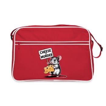 Cheese Is Murder Mouse - Retro Bag - red/white - Front