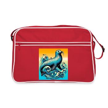 Phoque - Sac Retro - rouge/blanc - Devant