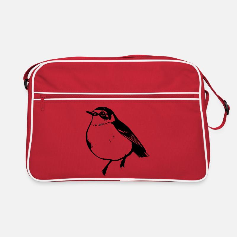 Vogel schwarz schwarzer Vogel Retro Tasche