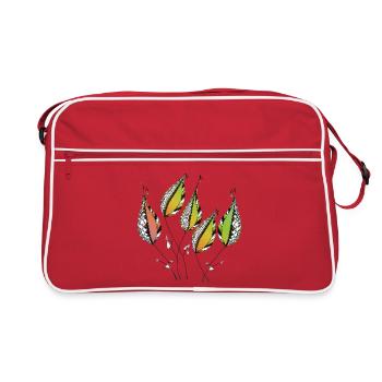 leaves - Retro Bag - red/white - Front