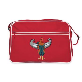 Bite musclée - Sac Retro - rouge/blanc - Devant