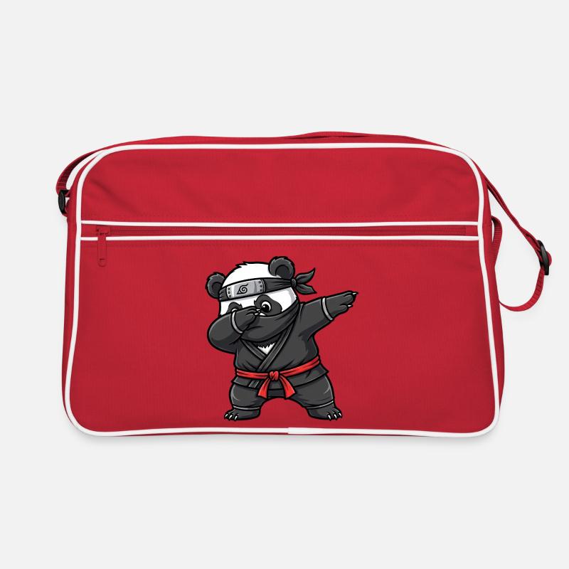 Ninja Panda Samurai Japan Tradition  Retro Tasche