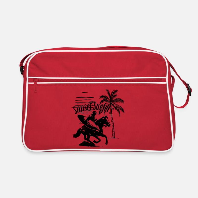 Sunset Surfers Retro Tasche