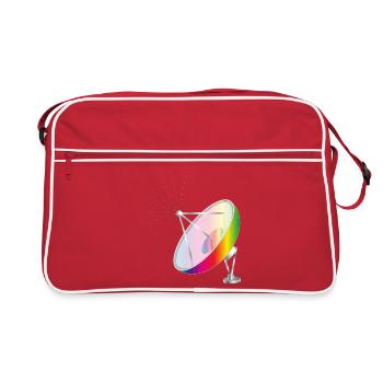 Colorful Satellite Dish in Futuristic Style - Retro Bag - red/white - Front