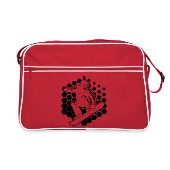 Snowboard Graphic for Snowboard - Retro Bag - red/white - Front