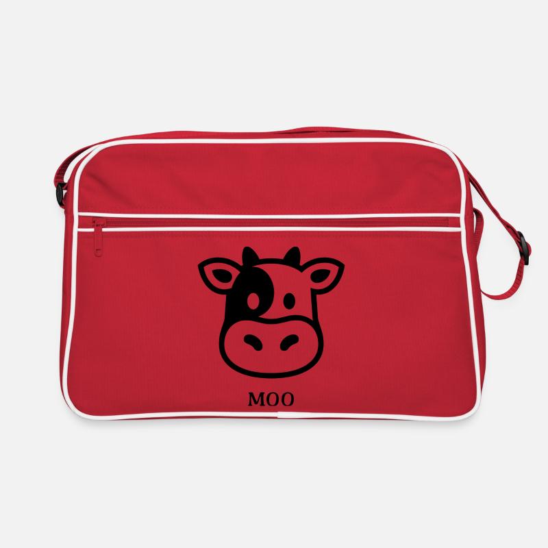 Kuh Silhouette Hinterhof Stil Retro Tasche