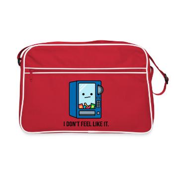 Distributeur automatique paresseux - Je n’en ai pas envie - Sac Retro - rouge/blanc - Devant