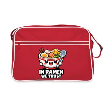 Nouilles ramen kawaii - Sac Retro - rouge/blanc - Devant