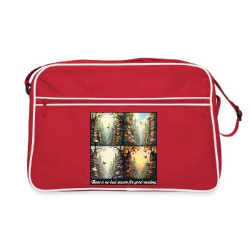 Four Seasons in the City of Books - Retro Bag - red/white - Front