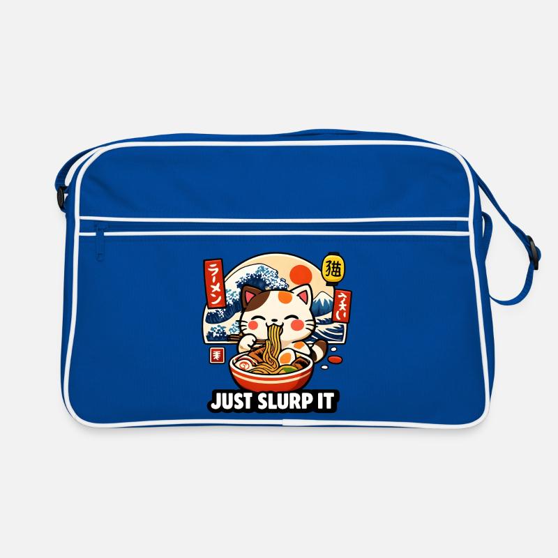 Chat ramen de Kawaii : Aspire-le simplement Sac Retro