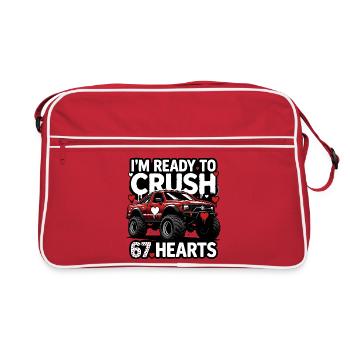 Crush Hearts MonsterTruck - Retro Bag - red/white - Front