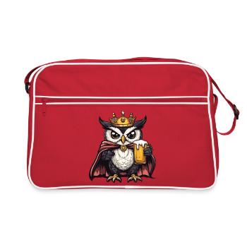 Owl Beer King - Retro Bag - red/white - Front