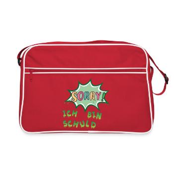 Désolé, c’est de ma faute - Sac Retro - rouge/blanc - Devant