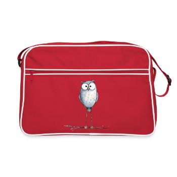 Hibou mignon - Sac Retro - rouge/blanc - Devant
