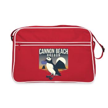 Cannon Beach, Oregon - Retro Bag - red/white - Front