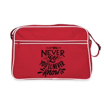 positiver Satz - Retro Tasche - Rot/Weiß - Vorne