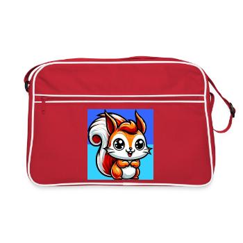 écureuil - Sac Retro - rouge/blanc - Devant
