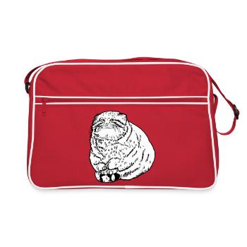 Gros chat - Sac Retro - rouge/blanc - Devant