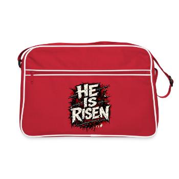 Er ist auferstanden Glaube He Is Risen Faith - Retro Bag - red/white - Front