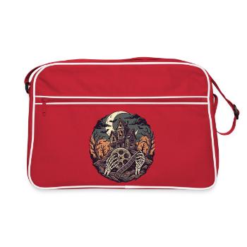 Conception d’horreur de film Ghost House - Sac Retro - rouge/blanc - Devant