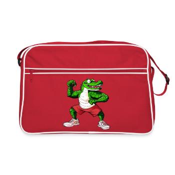 Fitness Crocodile - Sac Retro - rouge/blanc - Devant