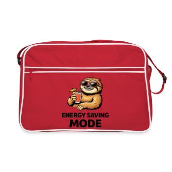 Citation drôle sur le paresseux en mode économie d’énergie - Sac Retro - rouge/blanc - Devant