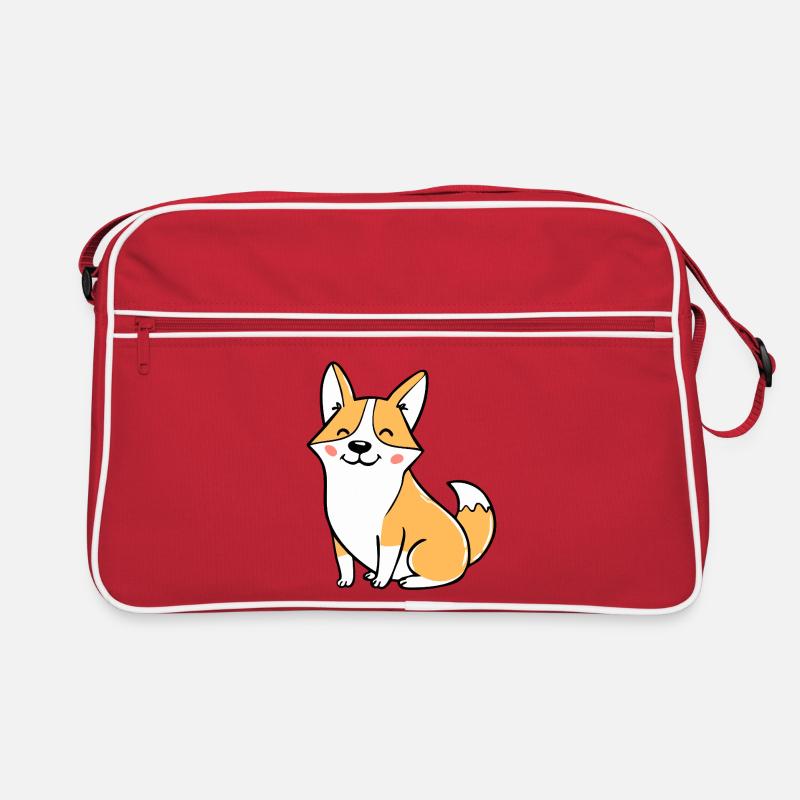 Fröhlicher Corgi (Comic) Retro Bag