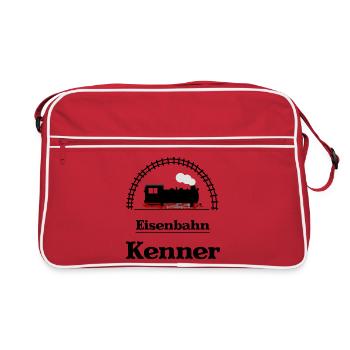 Eisenbahn Kenner - Retro Tasche - Rot/Weiß - Vorne