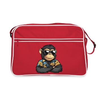 Monkey Comic Vacation - Retro Bag - red/white - Front