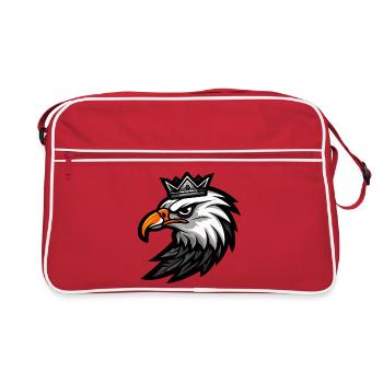 Couronne de tête d’aigle - Sac Retro - rouge/blanc - Devant