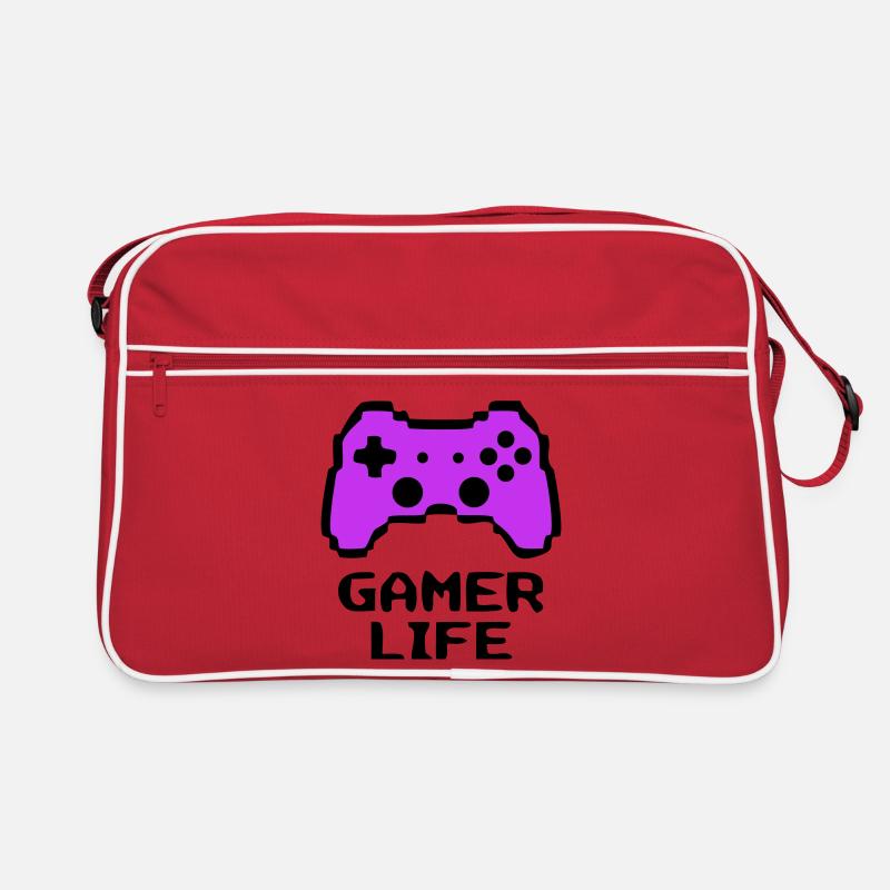 Knalliger Gamer Life Controller Retro Tasche