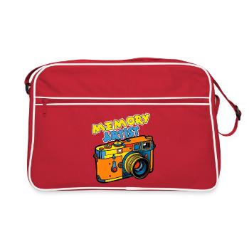 Artiste de la mémoire : Amour de la photographie - Sac Retro - rouge/blanc - Devant
